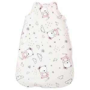 Sac de dormit de iarna Lorelli Ballerina Bear Pink, 85 cm, bumbac ranforce imagine
