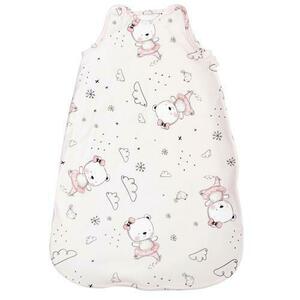 Sac de dormit de vara Lorelli Pink Ballerina Bear, 95 cm, bumbac ranforce imagine