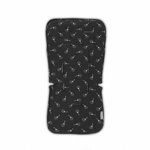 Saltea suplimentara pentru carucior Liner, Lorelli, din bumbac/poliester, universala, cu 2 fete, 11 fante pentru centurile de siguranta, 37x70x2.50 cm, Black Floral imagine