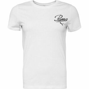 Puma ESSENTIALS SCRIPT TEE Tricou pentru damă, alb, mărime imagine