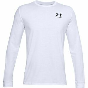 Under Armour SPORTSTYLE LEFT CHEST LS Tricou bărbați, alb, mărime M imagine