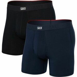SAXX VIBE XTRA SOFT COMFORT BOXER BRF FLY 2PK Boxeri pentru bărbați, negru, mărime imagine
