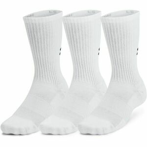 Under Armour TC 3PK CREW Șosete unisex, alb, mărime L imagine