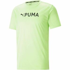 Puma FIT LOGO TEE - CF GRAPHIC Tricou sport pentru bărbați, verde deschis, mărime XXL imagine