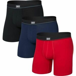 SAXX ESSENTIAL COTTON BOXER BRIEF FLY 3PK Lenjerie intimă bărbați, negru, mărime imagine