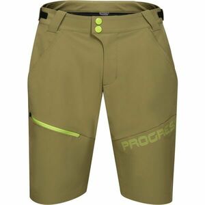 PROGRESS GENIUS BIKE SHORTS Pantaloni scurți de ciclism bărbați, verde închis, mărime XXL imagine
