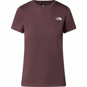The North Face W S/S SIMPLE DOME SLIM TEE Tricou de damă, vișiniu, mărime imagine