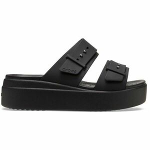 Crocs BROOKLYN BUCKLE LOW WEDGE W Papuci pentru femei, negru, mărime 37/38 imagine