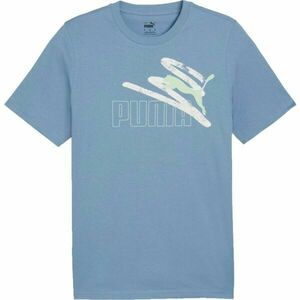 Puma ESSENTIALS + LOGO LAB SUMMER TEE Tricou pentru bărbați, albastru deschis, mărime imagine