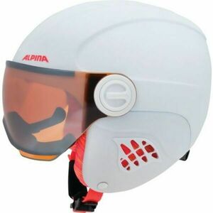 Alpina Sports CARAT LE VISOR HM Cască de schi juniori, alb, mărime (54 - 58) imagine