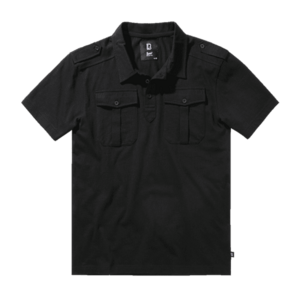 Tricou polo cu mâneci scurte Brandit Jon, negru imagine