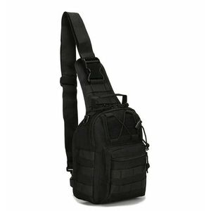 DRAGOWA Geantă tactică Crossbody, negru imagine