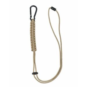 Mil-Tec Sfoară Paracord cu carabină, coyote imagine