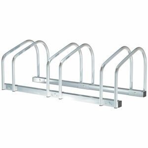 HOMCOM Suport Parcare pentru Biciclete, Design Durabil din Oțel, 76x33x27cm, Argintiu | Aosom Romania imagine