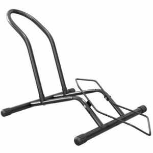 SPORTNOW Cavalet pentru Biciclete pentru Anvelope, Suport de Bicicletă de Podea din Oțel, 59x41x38 cm, Negru | Aosom Romania imagine