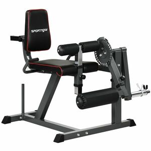 SPORTNOW Aparat pentru Gambe cu Spătar și Perne Reglabile și Spațiu pentru Greutăți, 100x90x105 cm, Negru | Aosom Romania imagine