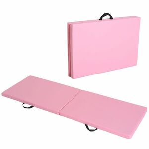 HOMCOM Covoraș de Gimnastică Pliabil și Antiderapant 180x60x5 cm Roz | Aosom Romania imagine