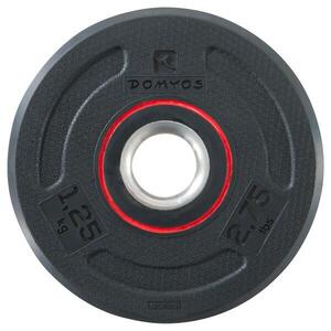 Disc din fontă parțial reciclată, înveliș din cauciuc 1, 25 kg 28 mm Bodybuilding imagine