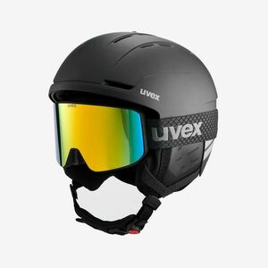 Set cască + ochelari schi UVEX Negru Adulți imagine