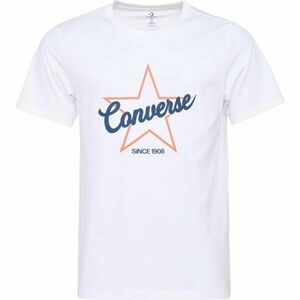 Converse CLASSIC LEFT CHEST SS TEE Tricou bărbați, alb, mărime imagine