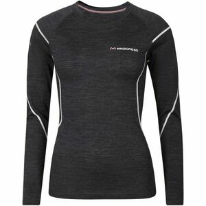 PROGRESS MERINO LS Tricou funcțional din lână merino de damă, negru, mărime imagine
