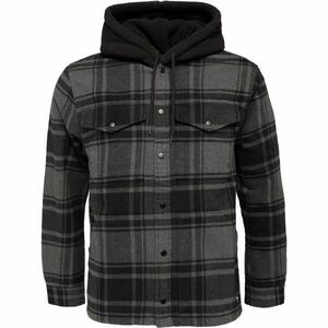 Vans PIEDMONT HOODED PLAID SHACKET Geacă pentru bărbați, negru, mărime imagine