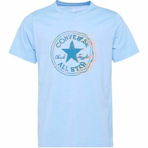 Converse STANDARD FIT CENTER FRONT CHUCK PATCH CORE TEE Tricou unisex, albastru deschis, mărime imagine