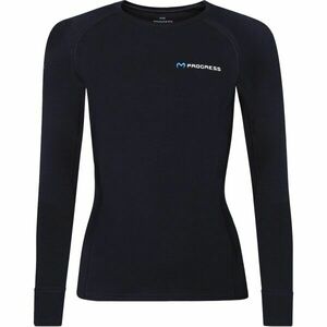PROGRESS MT TDRZ Tricou merino cu mânecă lungă pentru femei, negru, mărime imagine