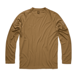 Brandit Tricou bărbătesc cu mânecă lungă cu uscare rapidă Quick Dry, camel imagine