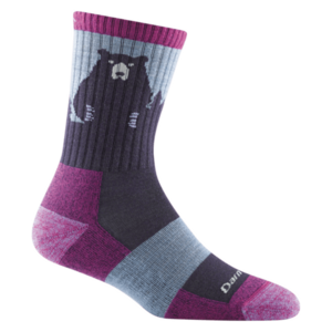 Darn Tough Șosete Bear Town Micro Crew ușor cu pernă, Purple imagine