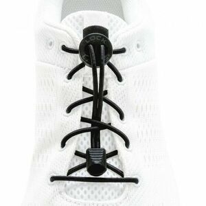 Șireturi Lock Laces, negru solid imagine