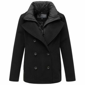 Marikoo Palton scurt de damă cu guler detașabil Aylaraa, negru imagine