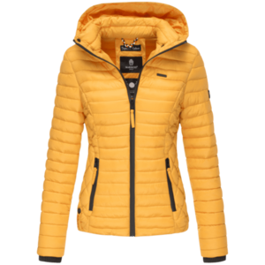 Marikoo Samtpfote geacă damă de tranziţie cu glugă, galben imagine