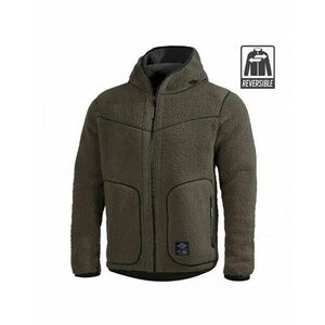 Jachetă fleece reversibilă pentru bărbați Pentagon Ianos Sherpa, verde închis/negru imagine