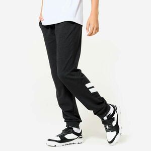 Pantalon de trening Bumbac Educație fizică 100 Gri închis Băieți imagine