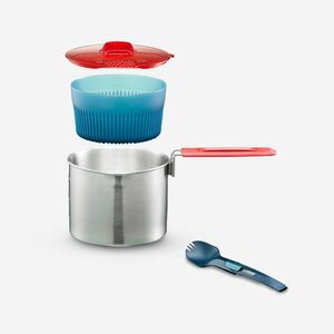 Set de gătit din inox trekking 1 persoană MT500 imagine