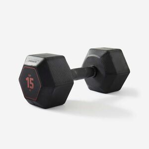Ganteră HEX DUMBBELL Cross-training din fontă reciclată 15 kg imagine