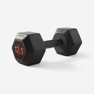 Ganteră HEX DUMBELL Bodybuilding 12, 5 kg din fontă parțial reciclată imagine