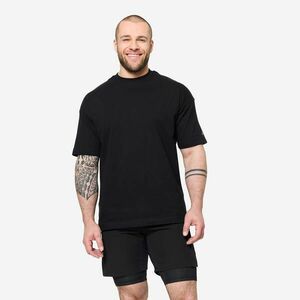 Tricou croială largă Fitness Negru Bărbați imagine