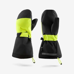 Mănuși impermeabile călduroase schi - 550 Negru-Galben Fluo Copii imagine