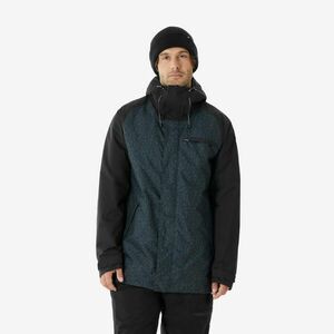 Geacă de schi și snowboard lungă și călduroasă 500 Negru Bărbați imagine