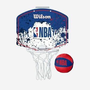 Minicoș de baschet de perete - Wilson Mini Hoop NBA Albastru-Alb imagine