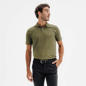 Tricou polo de golf din bumbac și poliester cu mâneci scurte Bărbați, MW500 kaki imagine