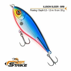 Vobler Fast Strike Ilusion Slider Floating, Culoare BRB, 9cm, 20g imagine