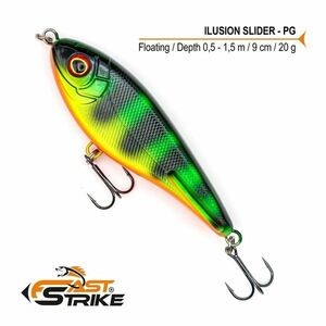 Vobler Fast Strike Ilusion Slider Floating, Culoare PG, 9cm, 20g imagine