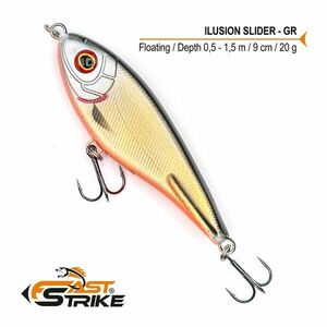 Vobler Fast Strike Ilusion Slider Floating, Culoare GR, 9cm, 20g imagine