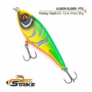 Vobler Fast Strike Ilusion Slider Floating, Culoare FTG, 9cm, 20g imagine