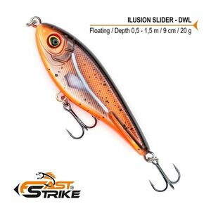 Vobler Fast Strike Ilusion Slider Floating, Culoare DWL, 9cm, 20g imagine