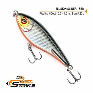 Vobler Fast Strike Ilusion Slider Floating, Culoare SBM, 9cm, 20g imagine