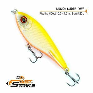 Vobler Fast Strike Ilusion Slider Floating, Culoare YWR, 9cm, 20g imagine